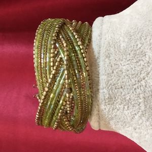 Beaded Stretch Cuff Bracelet